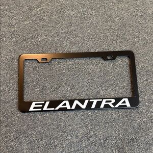 Hyundai Elantra Black Metal License Plate Frame